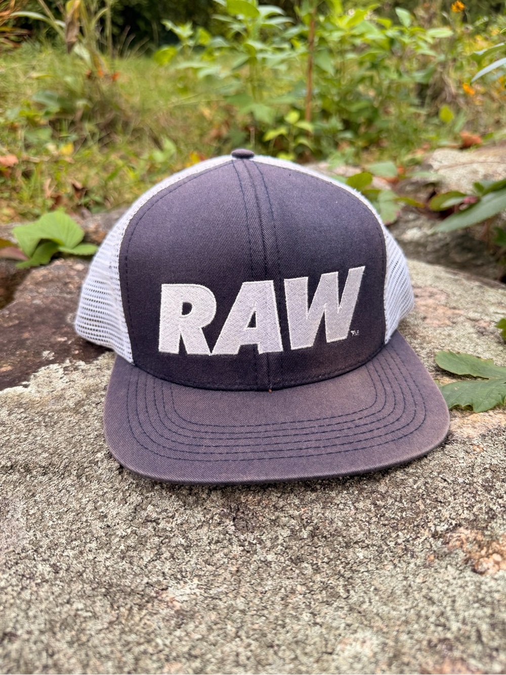 RAW New England Trucker Hat - Navy and White